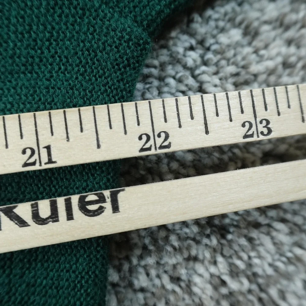 VTG Kings Road Sweater‎ Mens L Green Orlon Acrylic Cardigan V Neck Knit Grandpa